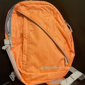 Eddie Bauer orange over the shoulder book bag